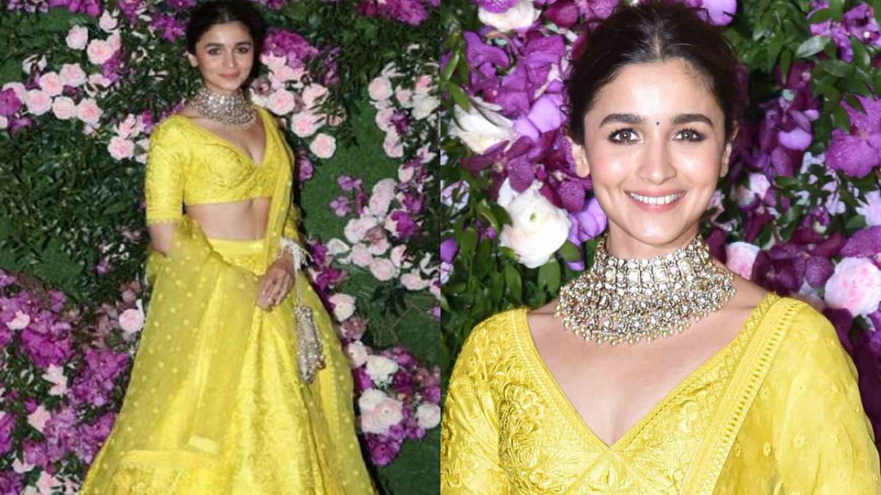 Alia Bhatt in yellow colored lehenga