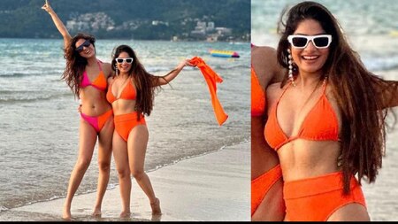 Krishna Mukherjee Orange Bikini Photos