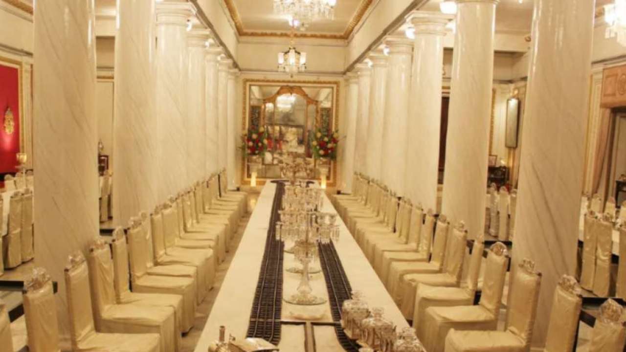 Jai Vilas Palace's unique silver model train