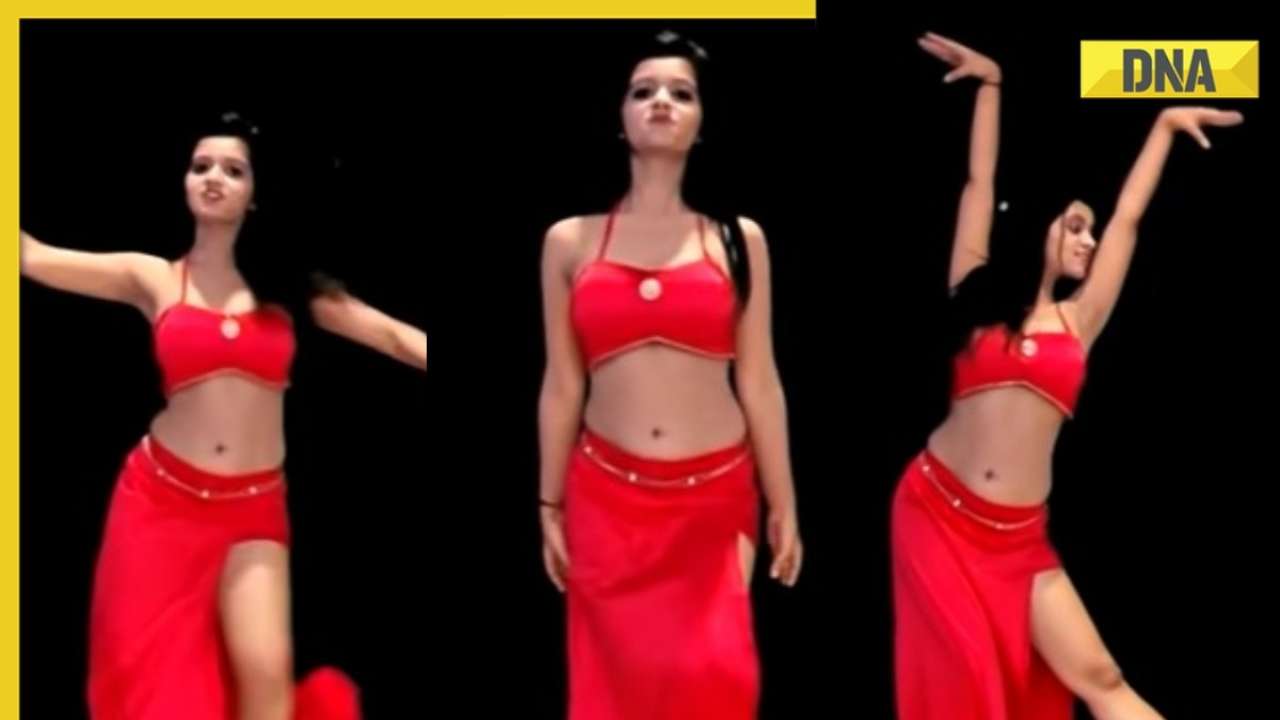 Desi girl's sizzling belly dance in red thigh-high slit dress on Aankhon Ki  Gustakhiyan goes viral, watch