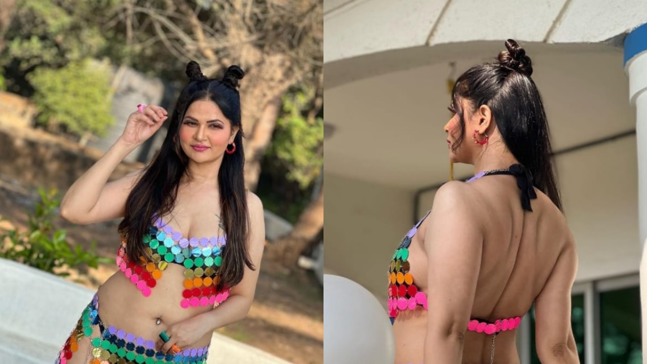 1280px x 720px - XXX, Gandii Baat actress Aabha Paul channels Urfi Javed with sexy shoot in  bizarre bikini made of party decor; see pics