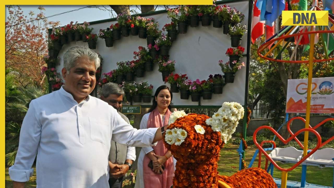 Union Minister Bhupender Yadav poses for photos