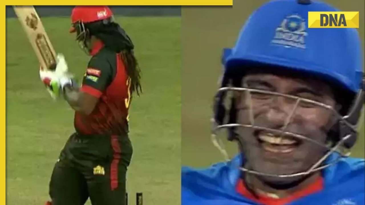 Watch: Robin Uthappa in splits after Harbhajan Singh's magical delivery cleans up Chris Gayle during LLC match