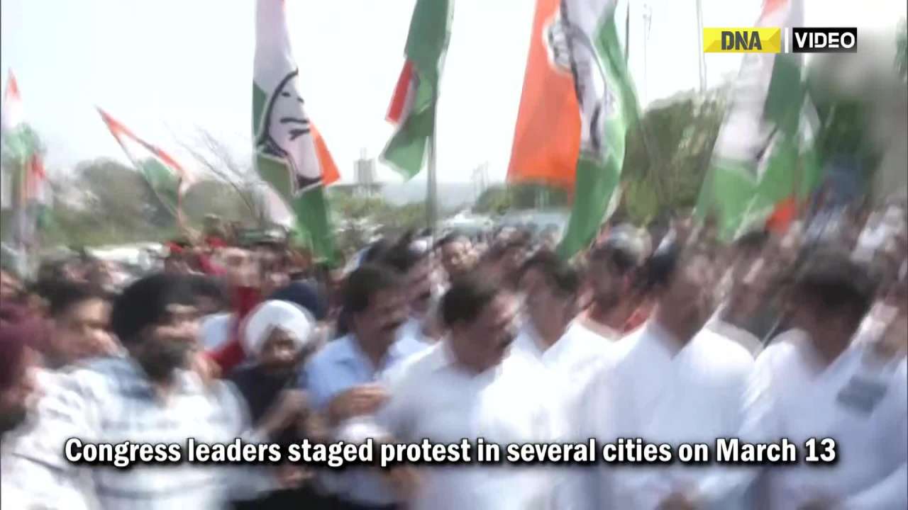 Congress Leaders Protest In Several Cities Over Adani Issue