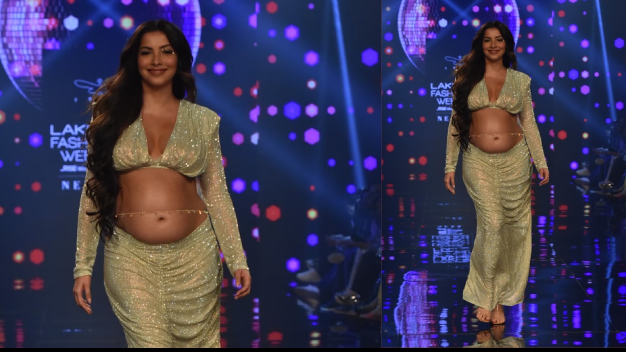 Antara Marwah Flaunts Baby Bump at Lakme Fashion Week