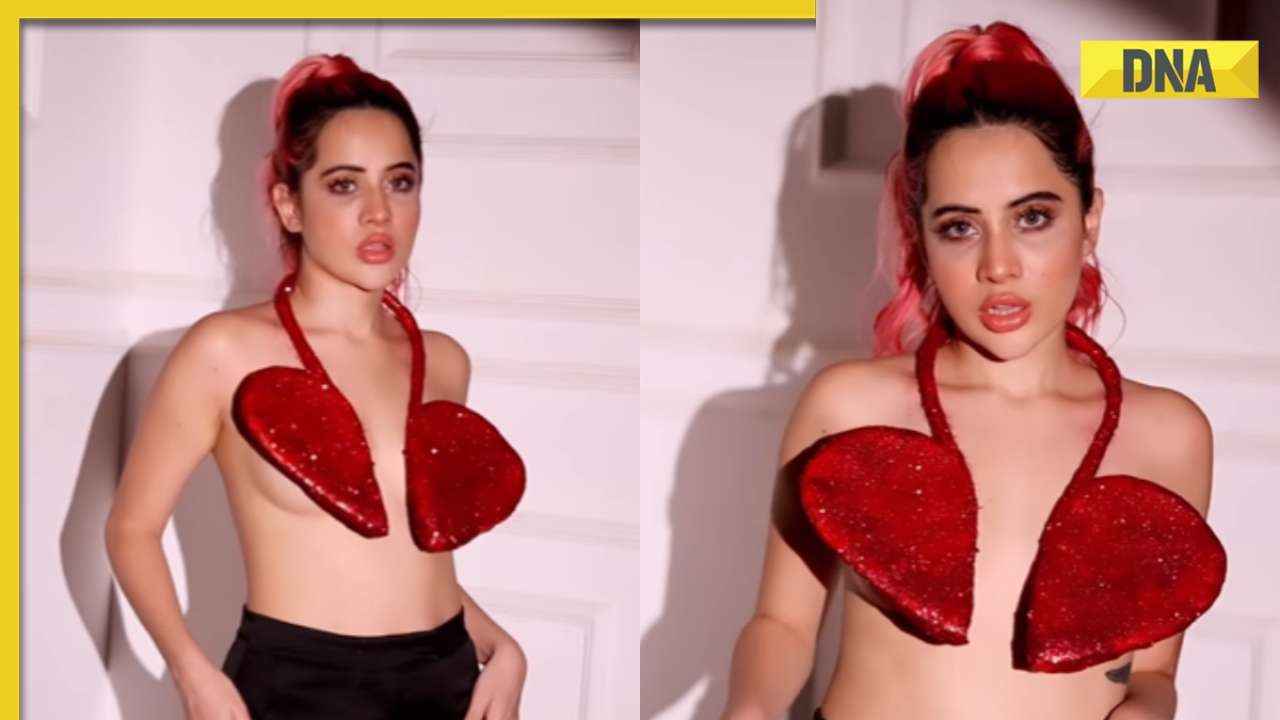 Viral video: Urfi Javed dons bizarre, revealing 'Valentine's Day-themed' outfit, says 'late too the party'