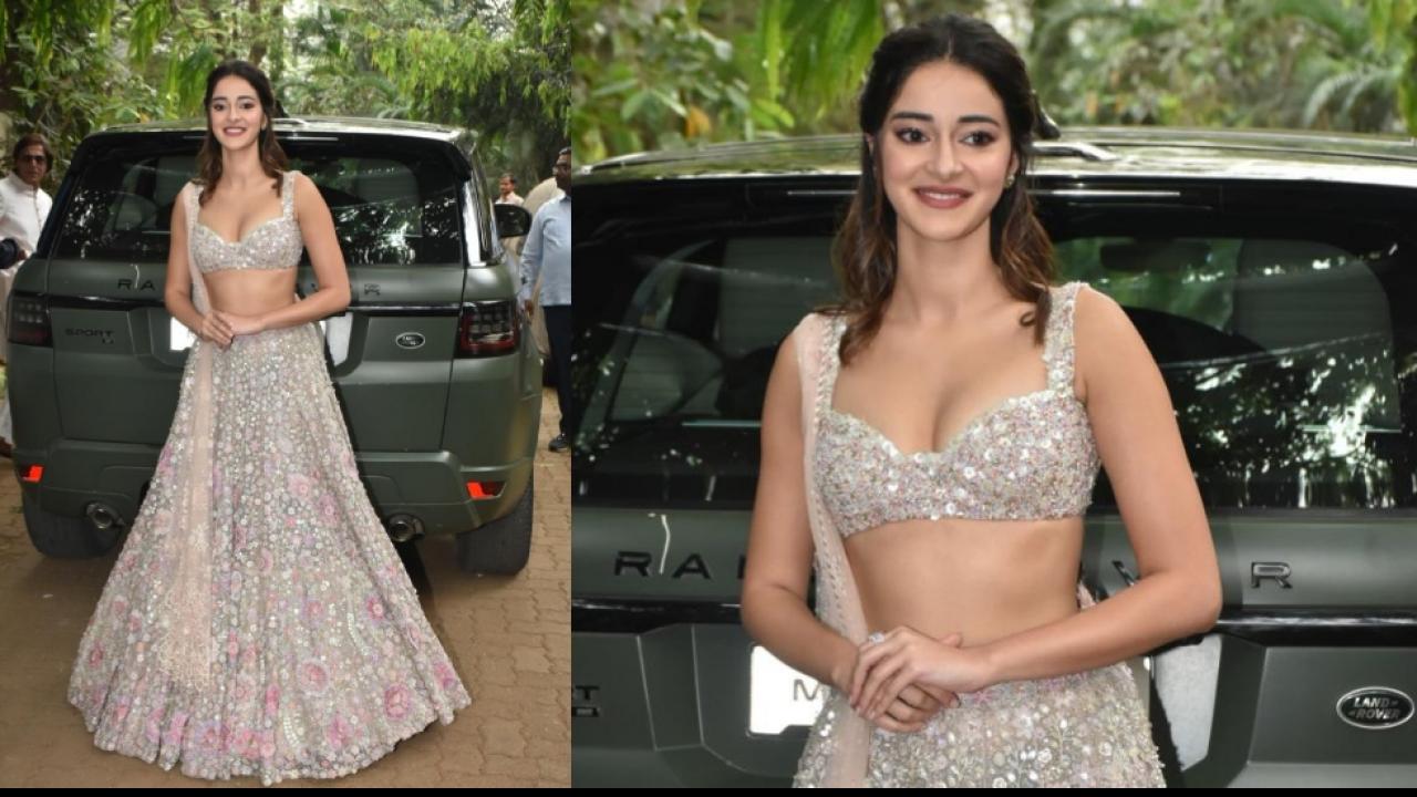 Ananya Panday Shimmery Lehenga