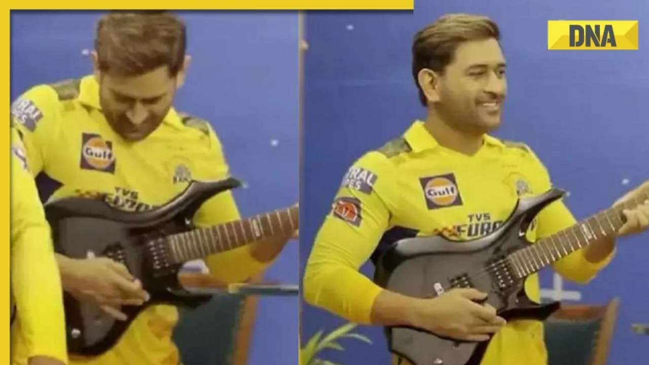MS Dhoni's new rockstar avatar in latest CSK's ad shoot for IPL 2023 goes viral, Watch