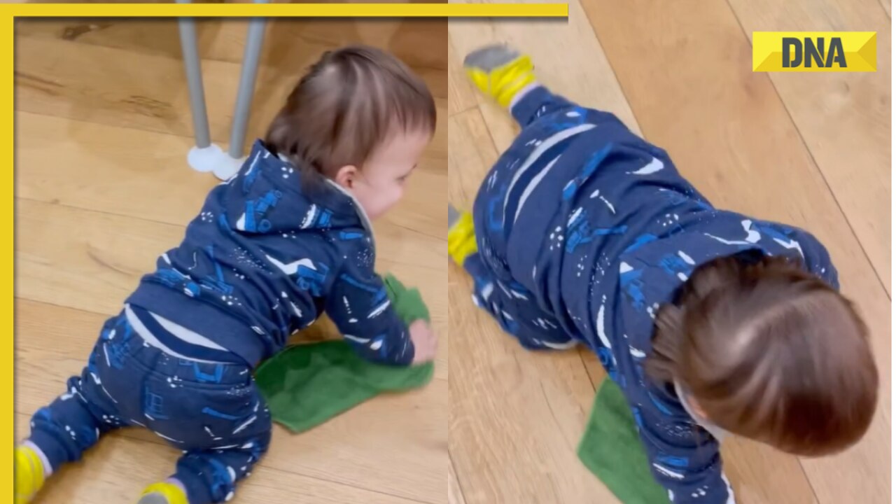 'Swachh Bharat moves': Preity Zinta's small kid mops floor in cute video