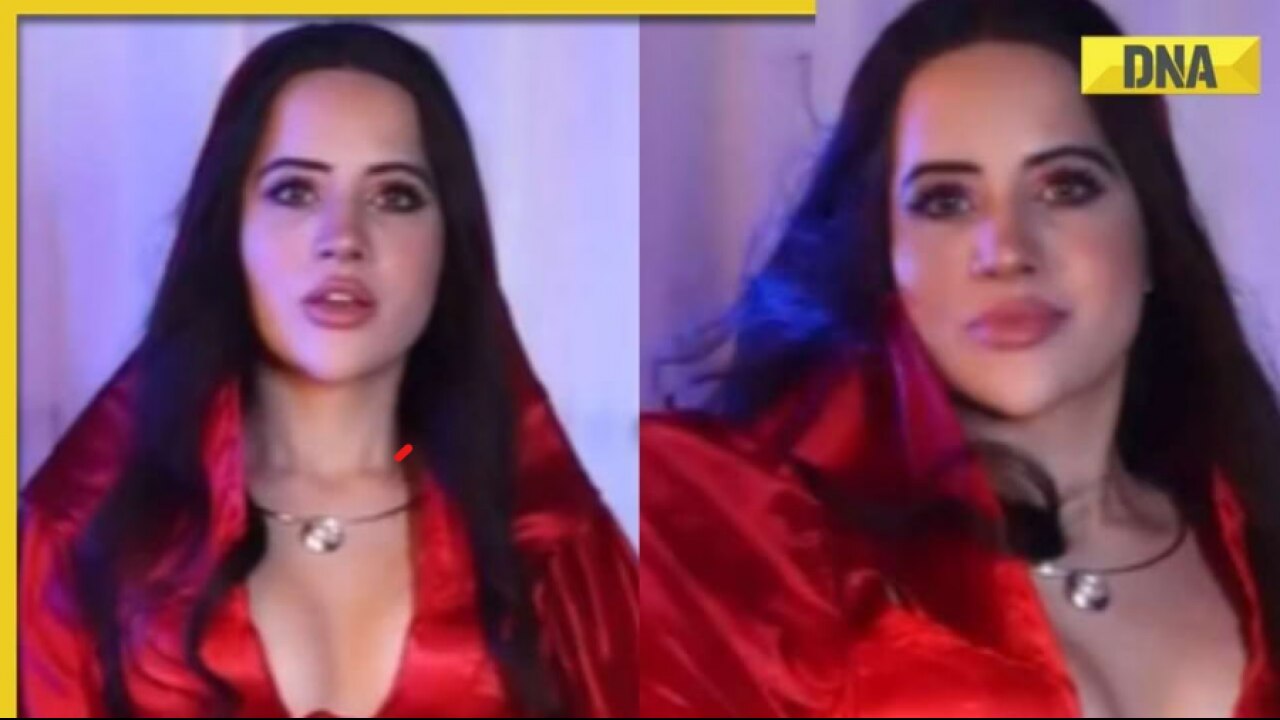 Viral video: Urfi Javed looks glamorous in sexy bralette and thigh-high slit skirt, watch