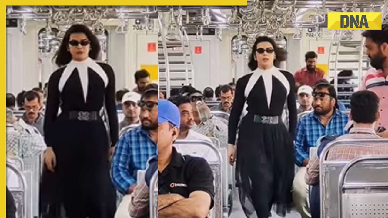 Man in skirt turns showstopper in Mumbai local