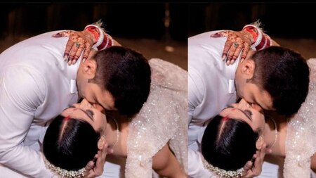 The passionate kiss of Krishna Mukherjee and Chirag Batliwala