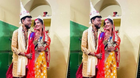 Manoj and Jyoti married in Kali temple