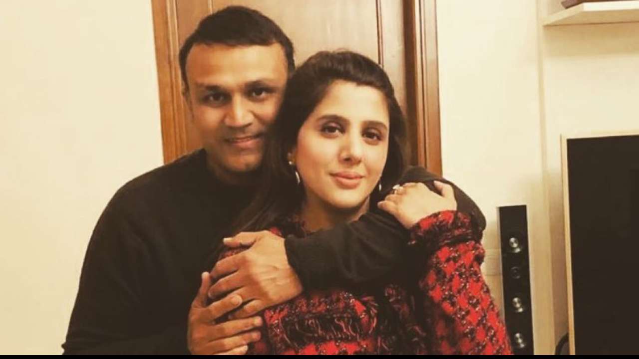 Virender Sehwag and Aarti Ahlawat