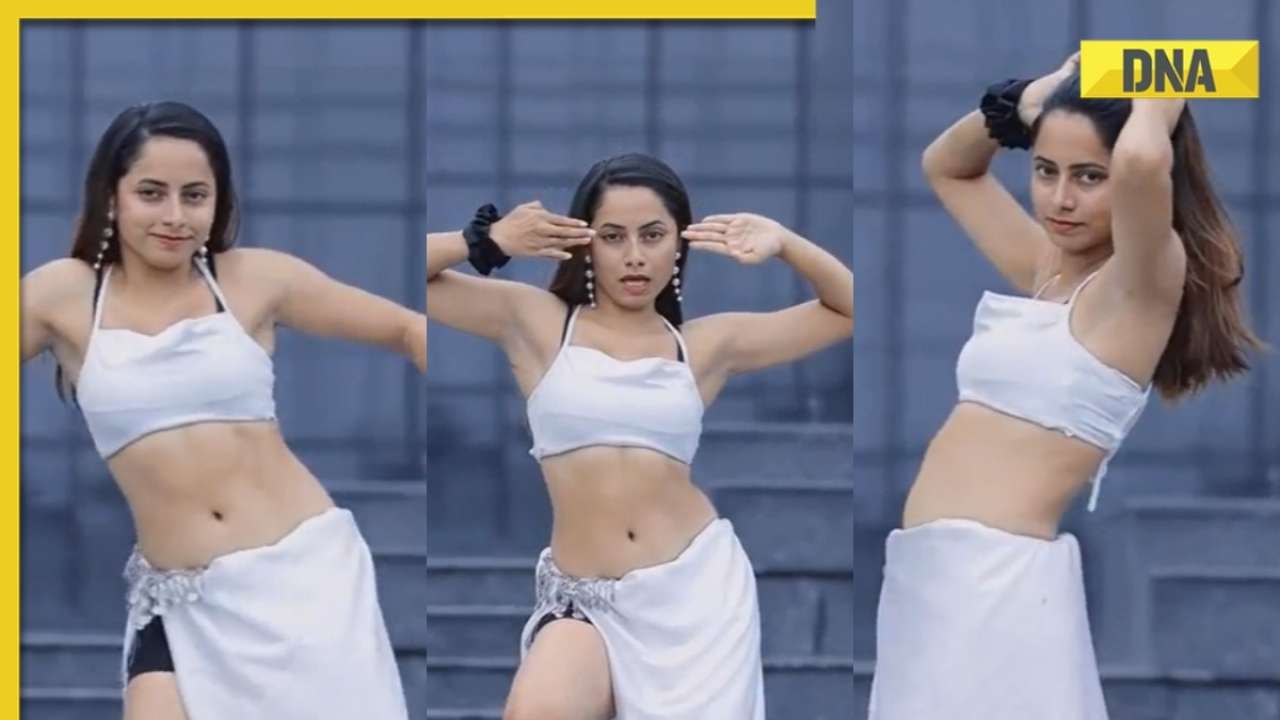 School Girlsexy Videos - Viral video: Desi girl's sexy dance on Manike in thigh-high slit dress  breaks the internet, watch