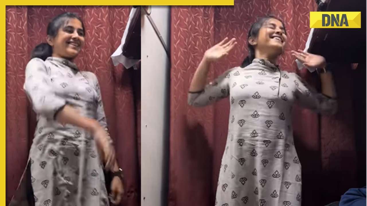1280px x 720px - Viral video: Desi girl nails Tamilian Tum Tum dance trend inside train,  netizens say 'lajawab'