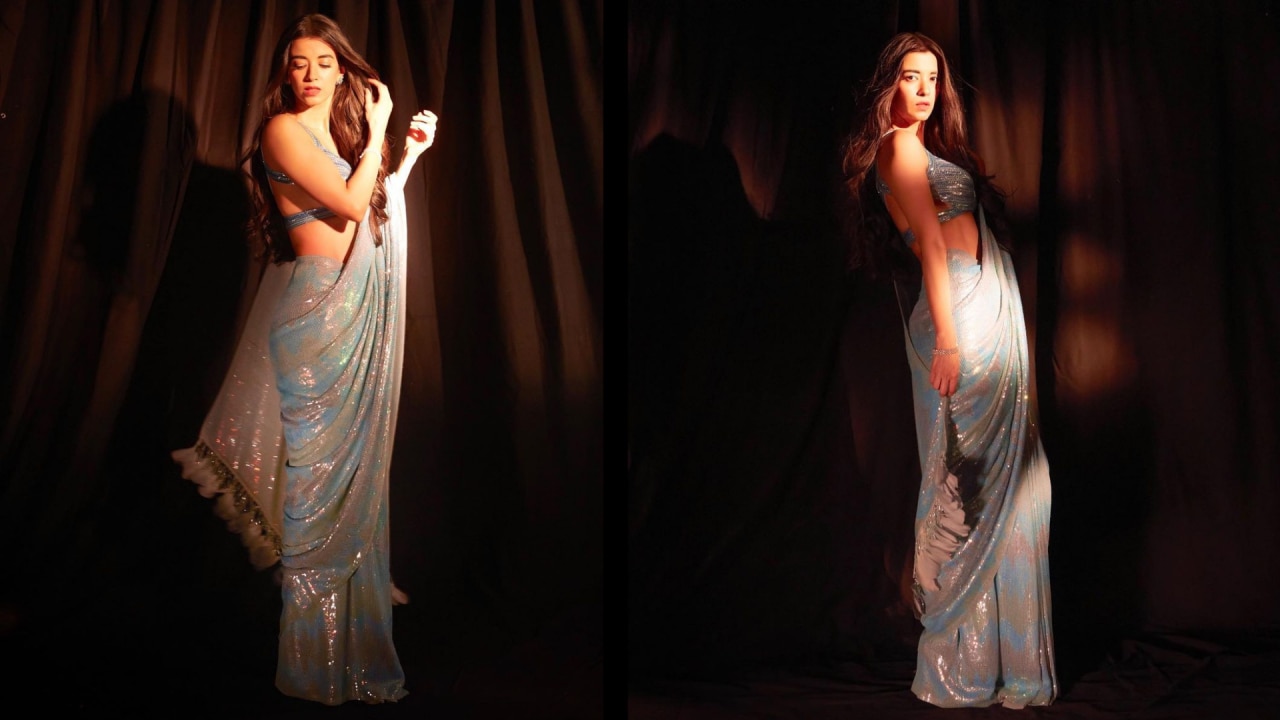 Saba Azad sizzling saree look 