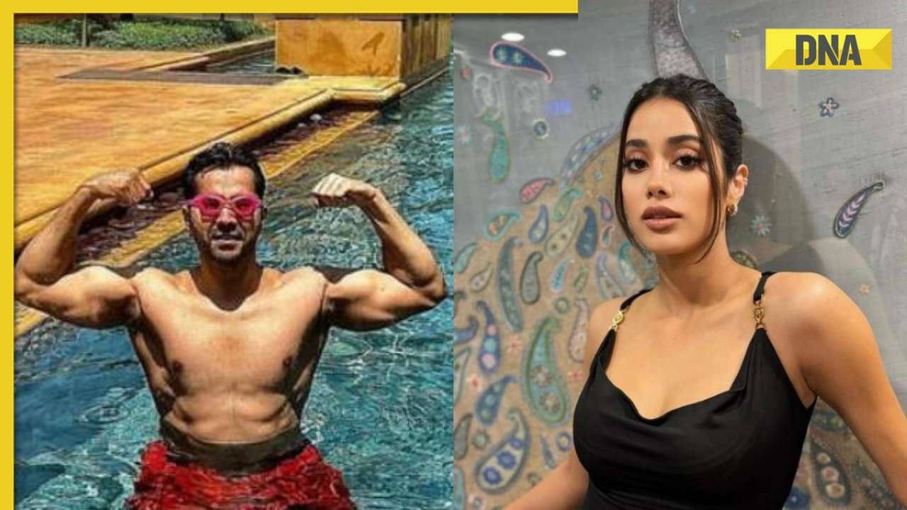 Varun Dhawan flexes his biceps in new photo, check out his Bawaal co-star Janhvi Kapoor’s goofy comment