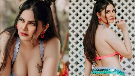 Aabha Paul stuns in colourful bikini