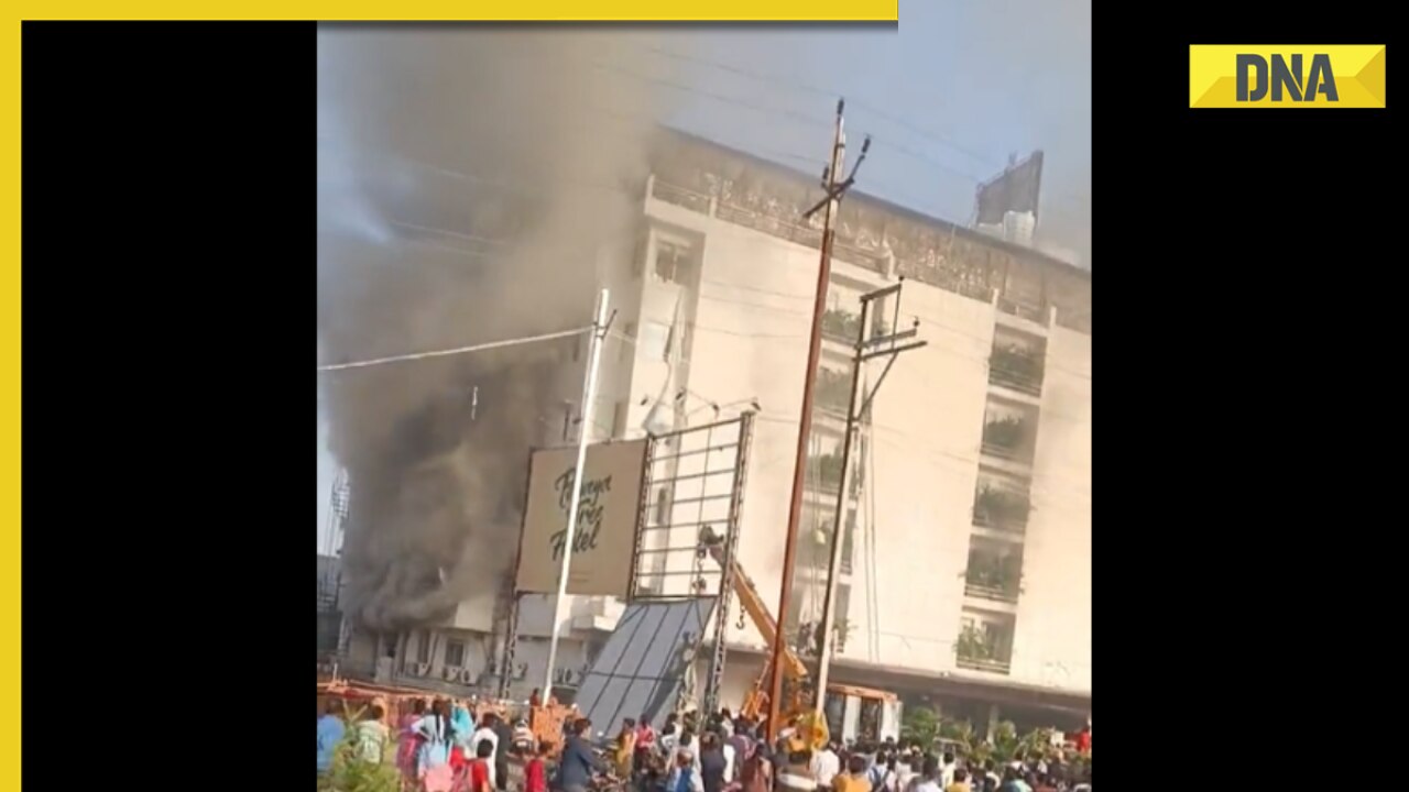 Video Fire breaks out at Papaya Tree hotel in Indore, rescue operation
