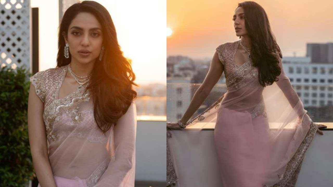 Sobhita Dhulipala looks gorgeous in pink saree