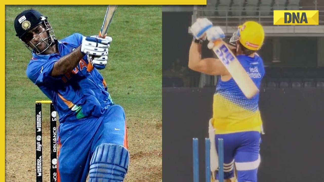Viral video: MS Dhoni recreates iconic six from 2011 World Cup during IPL 2023 practice, fans go nostalgic