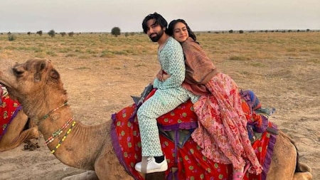 Nysa Devgan and Orry enjoy camel ride