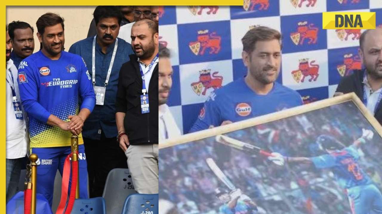 Watch: MS Dhoni inaugurates memorial built to celebrate his 2011 WC winning six at Wankhede Stadium in Mumbai