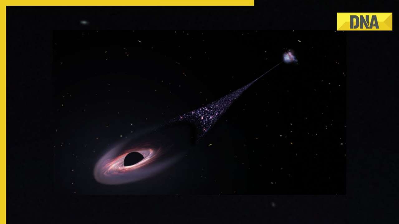 Black hole races through space leaving behind trail of stars, check viral video