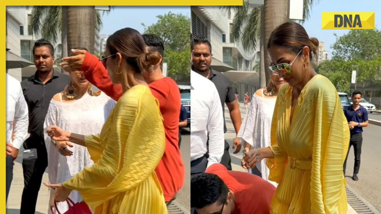 Watch: Netizens puzzled by Malaika Arora's reaction as man knocks out her expensive phone from her hand