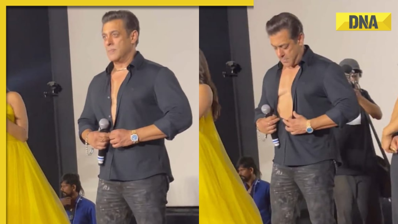 Xnx Salman Khan - Tumhe lagta hai VFX hai': Salman Khan unbuttons shirt, shuts trolls calling  his abs in Kisi Ka Bhai Kisi Ki Jaan fake