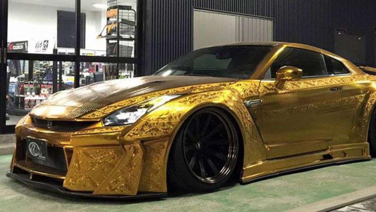 Expensive gold-plated cars