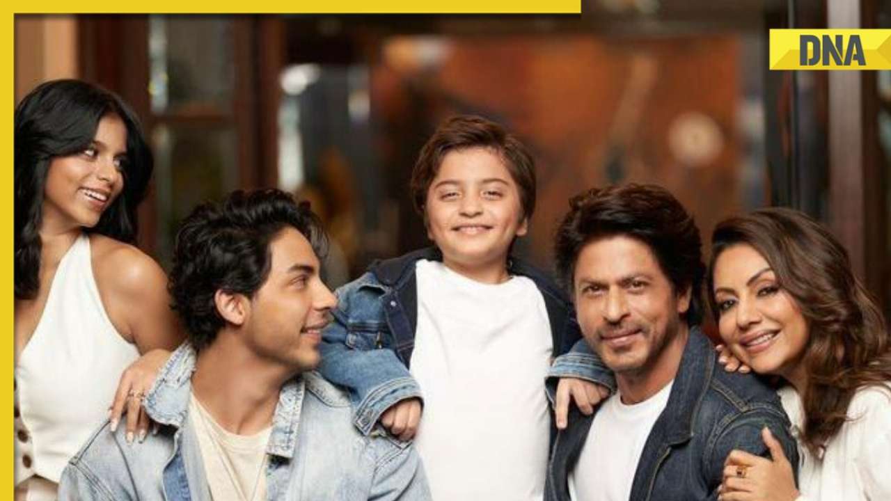 Aryan Khan breaks into rare smile as he poses with Shah Rukh, Gauri, AbRam in family photo; fans shower love