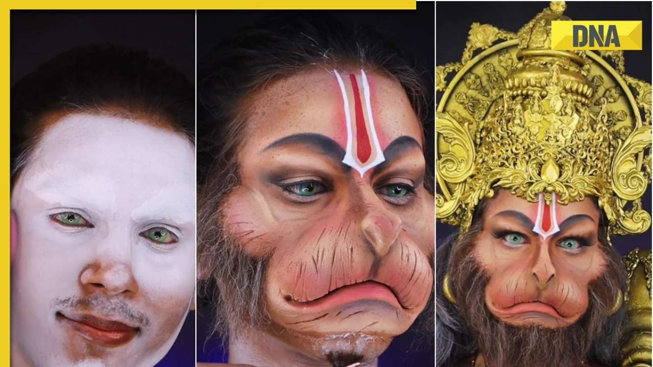 Make-up artist's amazing transformation into Lord Hanuman wows ...