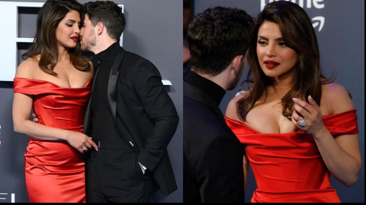 Priyanka Chopra And Nick Jonas At Citadel Premiere