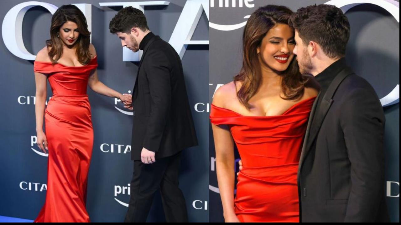 Priyanka Chopra, Nick Jonas Glamorous Look