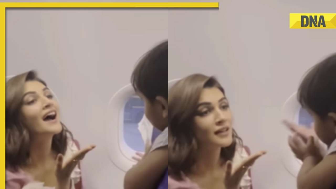 Watch: Kriti Sanon travels in economy class flight, plays with co-passenger's baby in adorable video