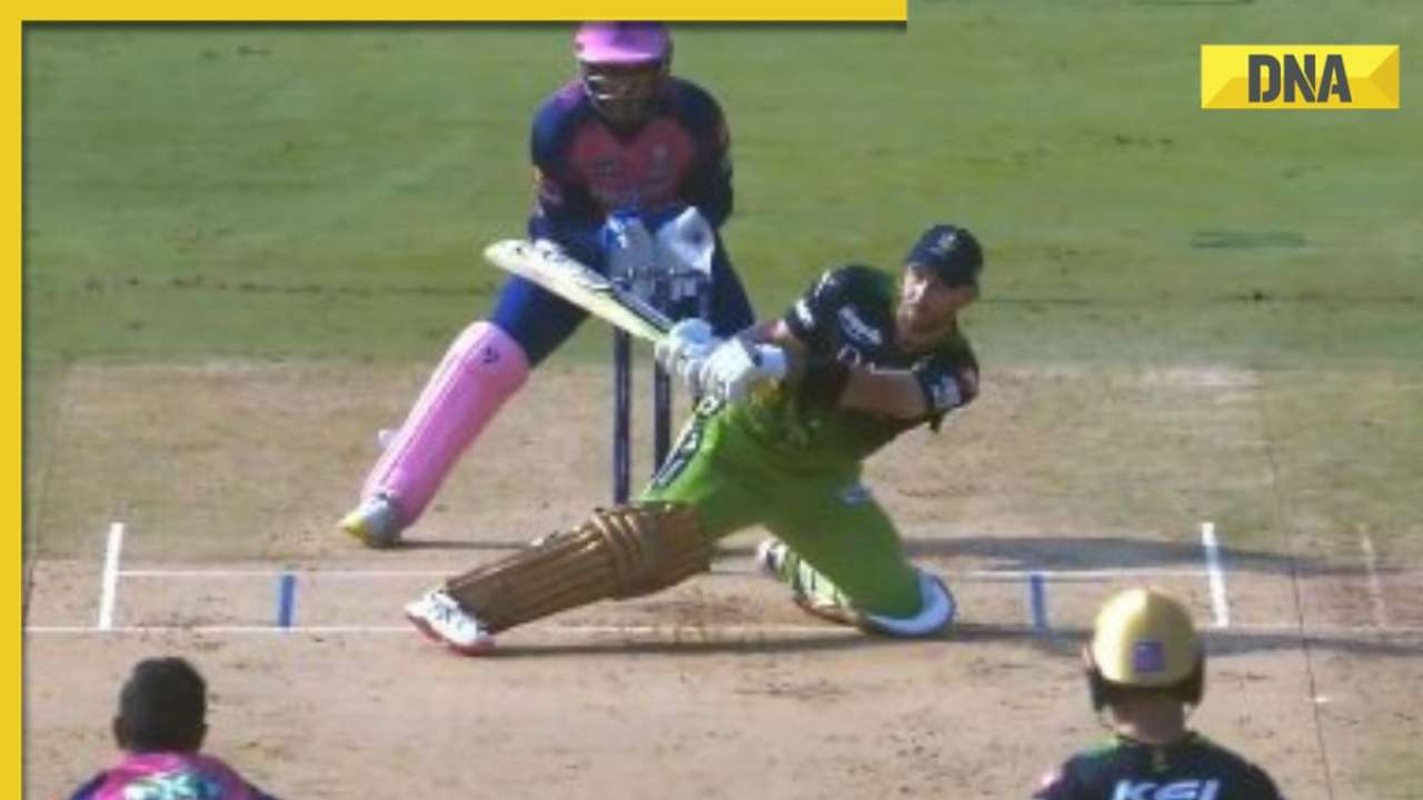 RCB VS RR: Glenn Maxwell hits audacious reverse-sweep for six on Yuzvendra Chahal's bowling - Watch
