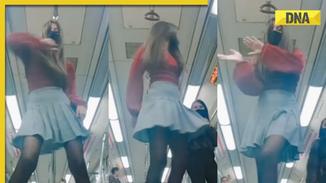 Girl in sexy pleated skirt dances inside Delhi metro, viral video makes internet furious picture