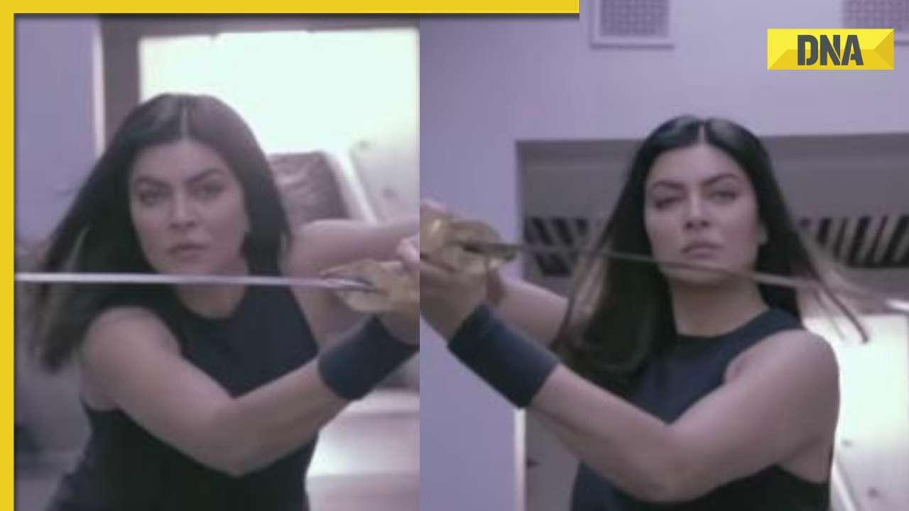 Watch: Sushmita Sen swings sword like a pro as she practices Kalaripayattu for Aarya 3, fans call her ‘wonder woman'