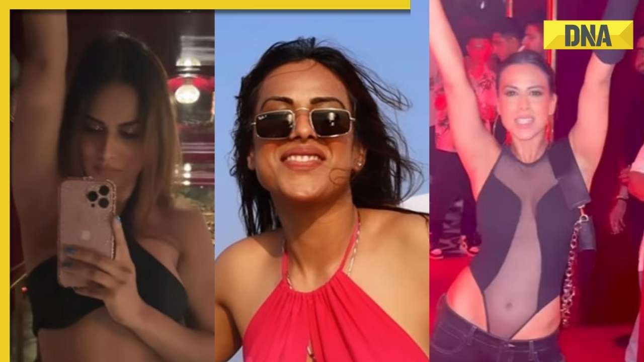 Nia Sharma enjoys on yacht, takes sexy selfie, and parties in black gown in viral video - Watch