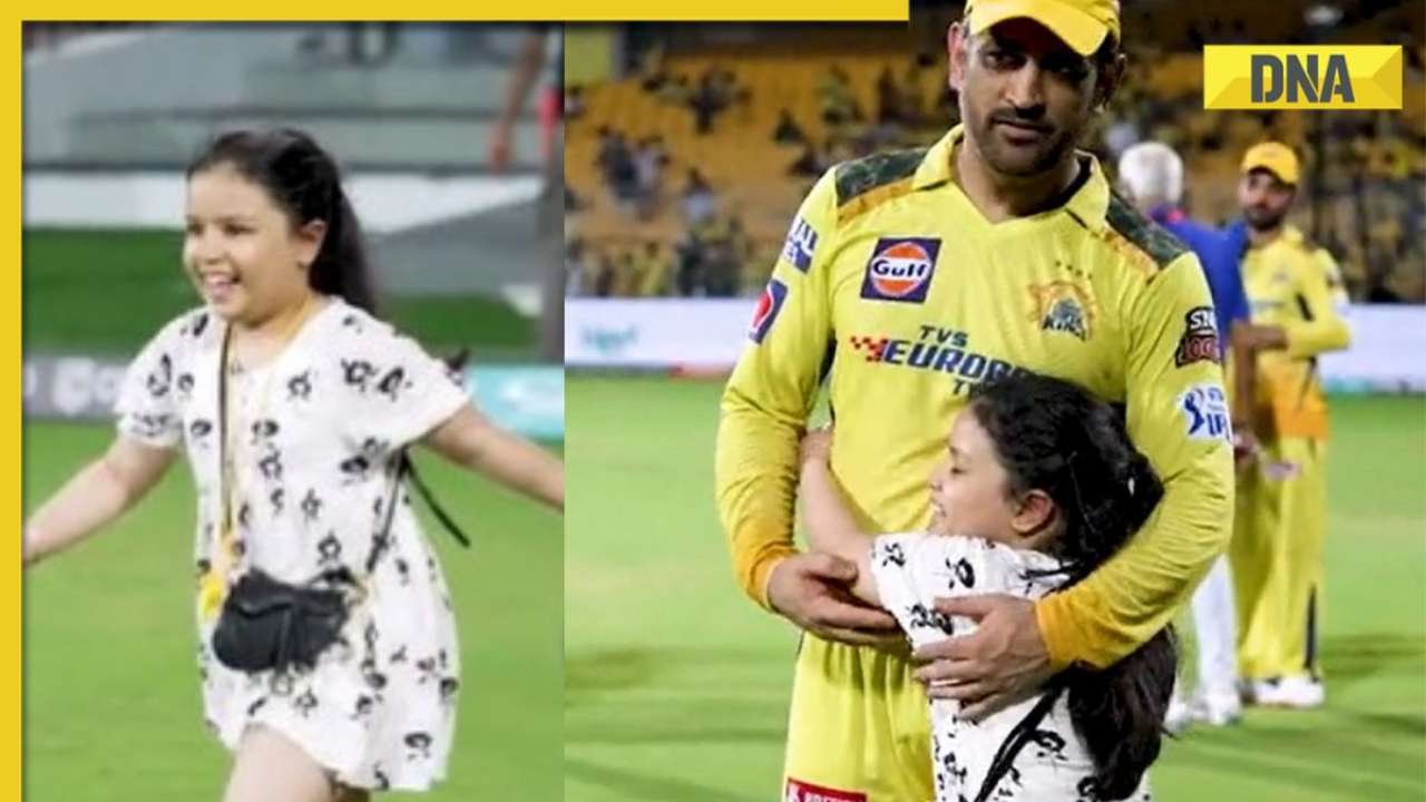 Watch: MS Dhoni's daughter Ziva runs on to field to hug CSK ...