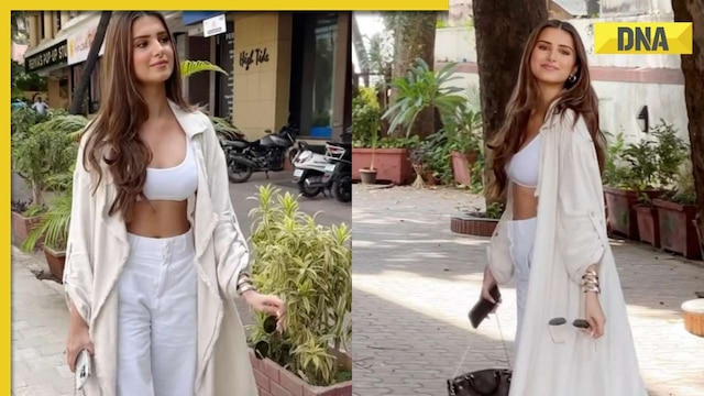 Tara Sutaria beats the heat white in white casual outfit, carries