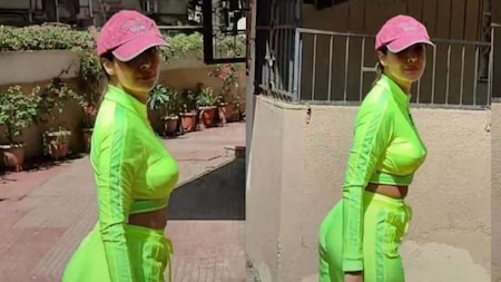 When actress spotted in neon green outfit