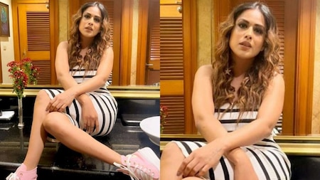 Nia Sharma loves her pink shoes