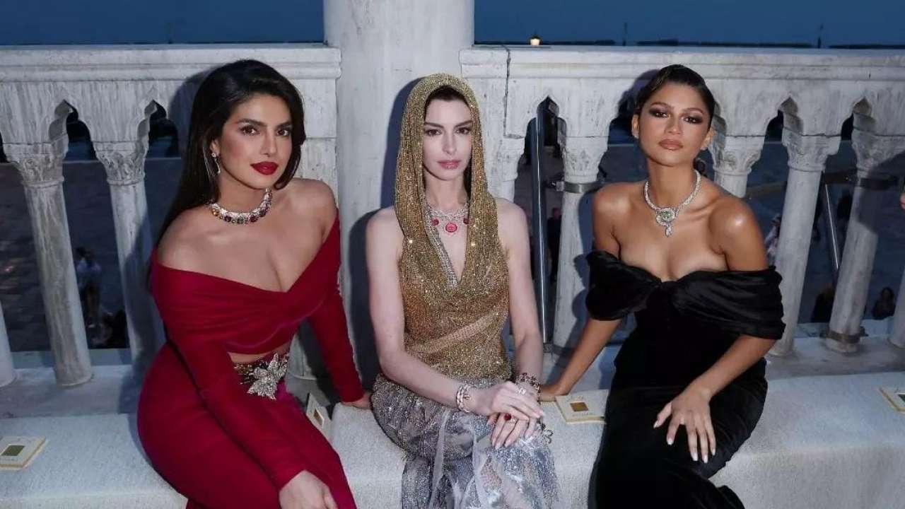 Priyanka Chopra with Anne Hathaway and Zendaya