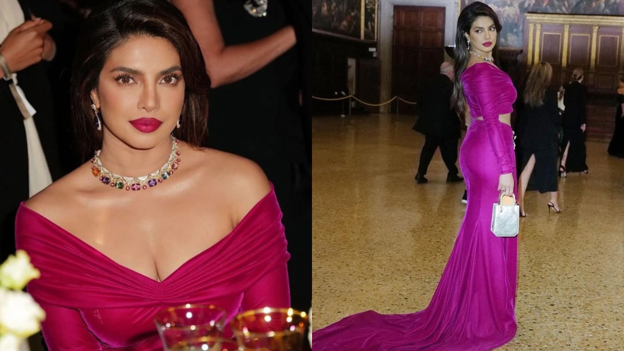 Priyanka Chopra red gown