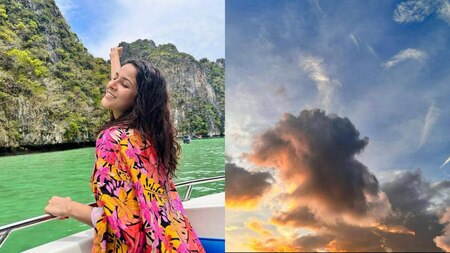 Shehnaaz Gill shares pictures from motor boat ride