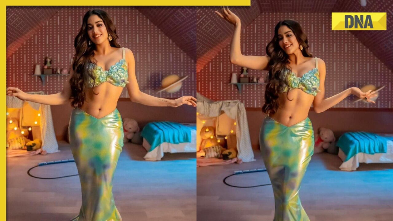 Watch: Janhvi Kapoor recites 'machhli jal ki rani hai' as she transforms into The Little Mermaid, fans call her jalpari