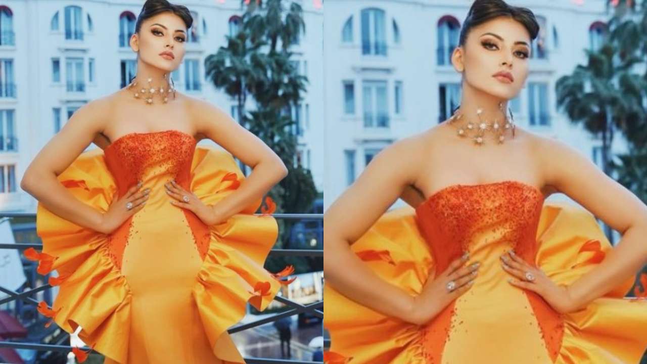 Urvashi Rautela Stuns In Orange Gown At Cannes Film Festival 2023, Fans ...